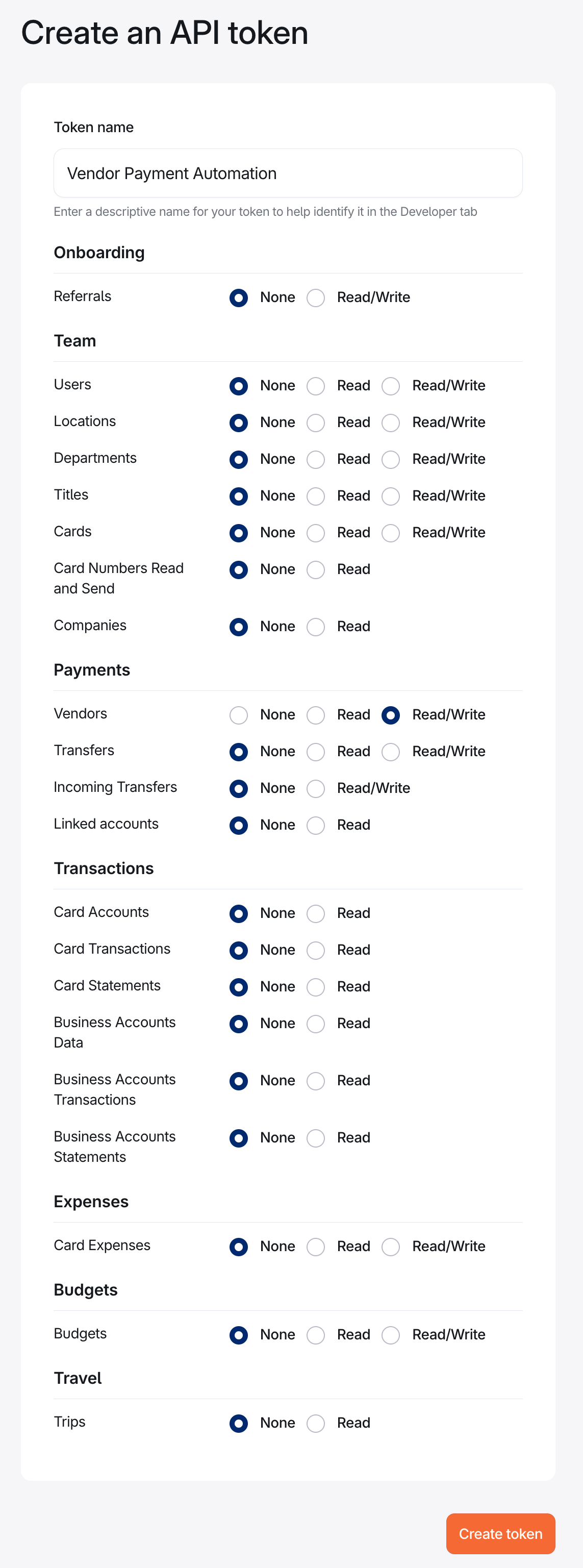 #width=700px; Create your token and choose your scopes